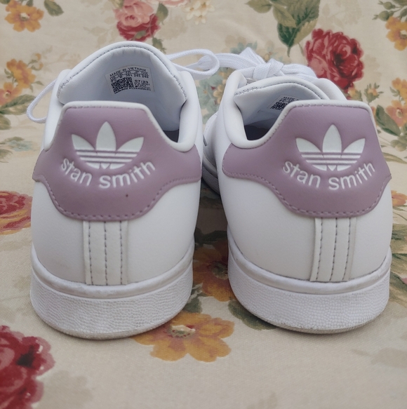Adidas Stan Smith Women'sWhite and Lavender Sneakers Size 7.5 - Picture 5 of 17